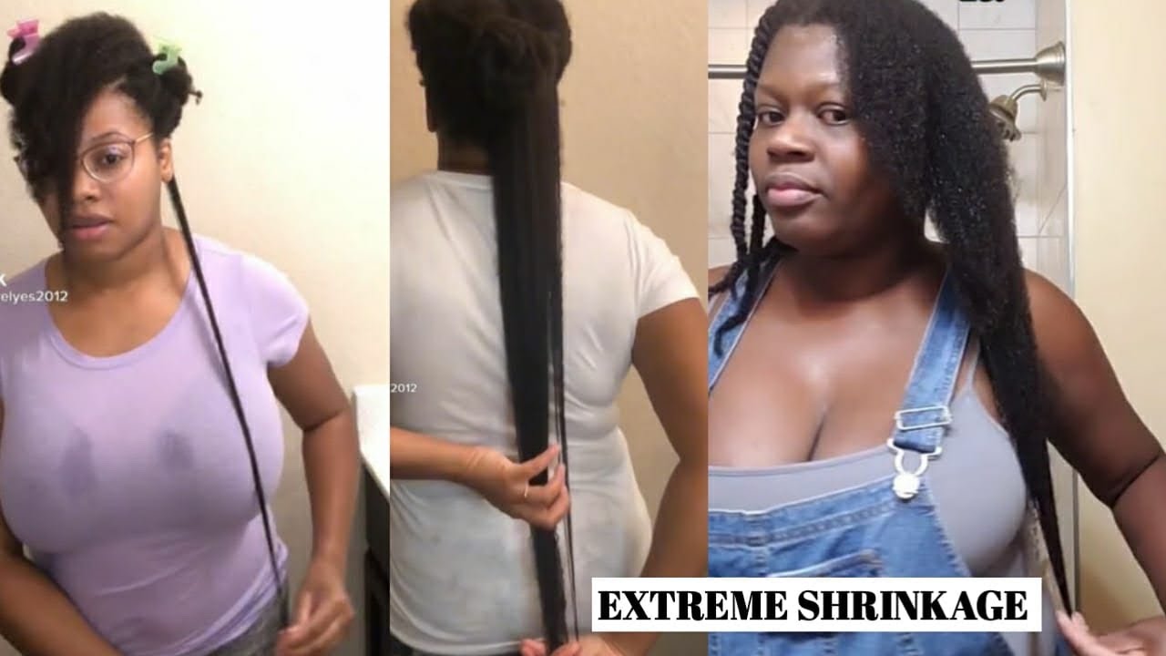Amazing Natural Hair Shrinkage On 4a/4b/4C Hair | Long Natural Hair Shrinkage | Slayed Hair Styles