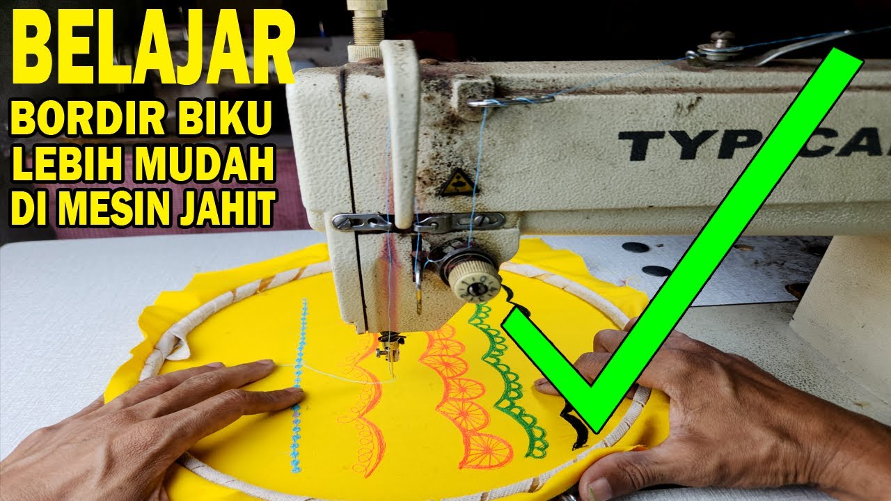 CARA BORDIR BIKIN BIKU-BIKU DENGAN MENGGUNAKAN MESIN JAHIT