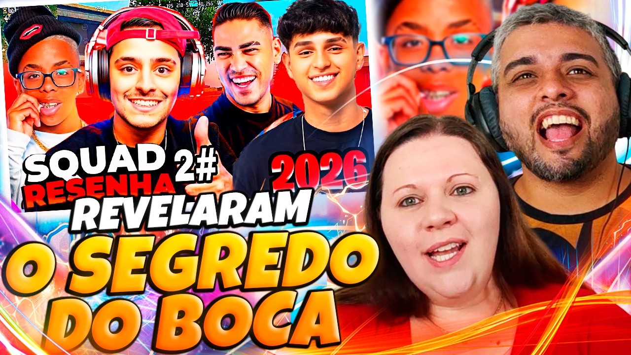 2° SQUAD DA RESENHA DE 2026 | NOBRU REVELOU SEGREDO DO BOCA DE 09 | FREE FIRE | Family Reacts