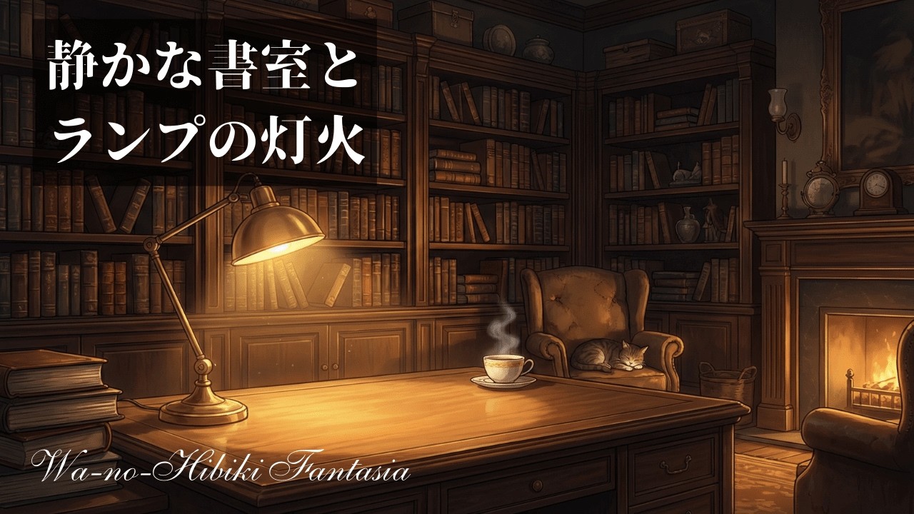 【集中BGM】静かな書室とランプの灯火 〜自律神経を整え深い思考に没頭する作業用BGM〜