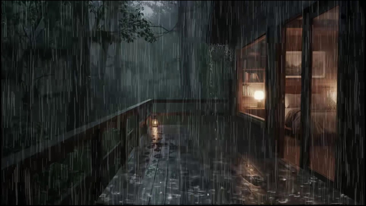 Soothing Rain Atmosphere in a Cozy Forest Cabin 🌧 Gentle Rain for Deep, Restful Sleep