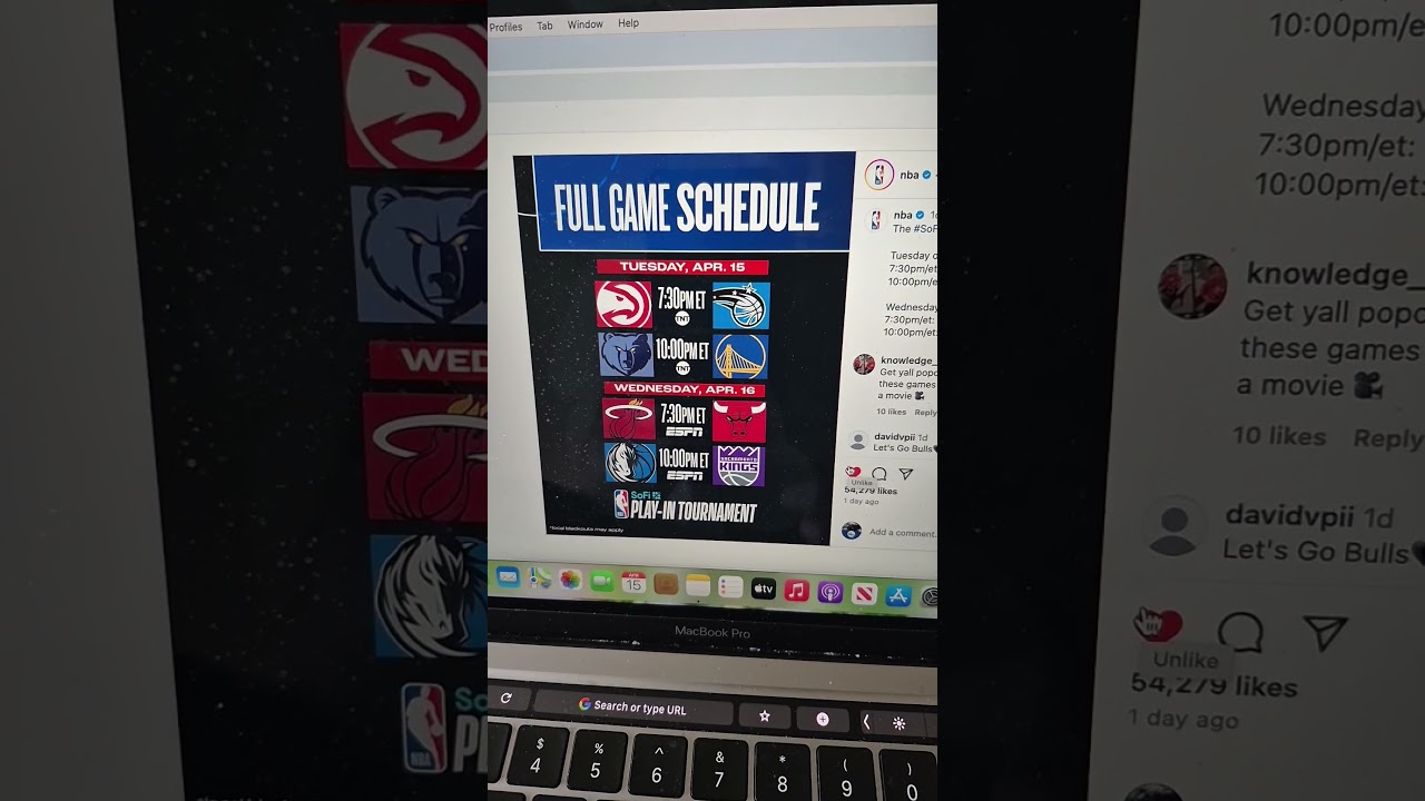 NBA Play-In Tournament Schedule & Start Times #youtubeshorts