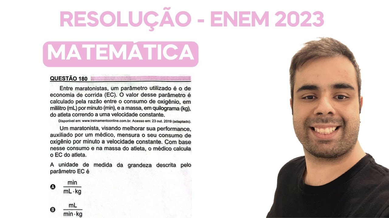 ENEM 2023 - Entre maratonistas, o parâmetro utilizado é o de economia de corrida (EC). O valor desse