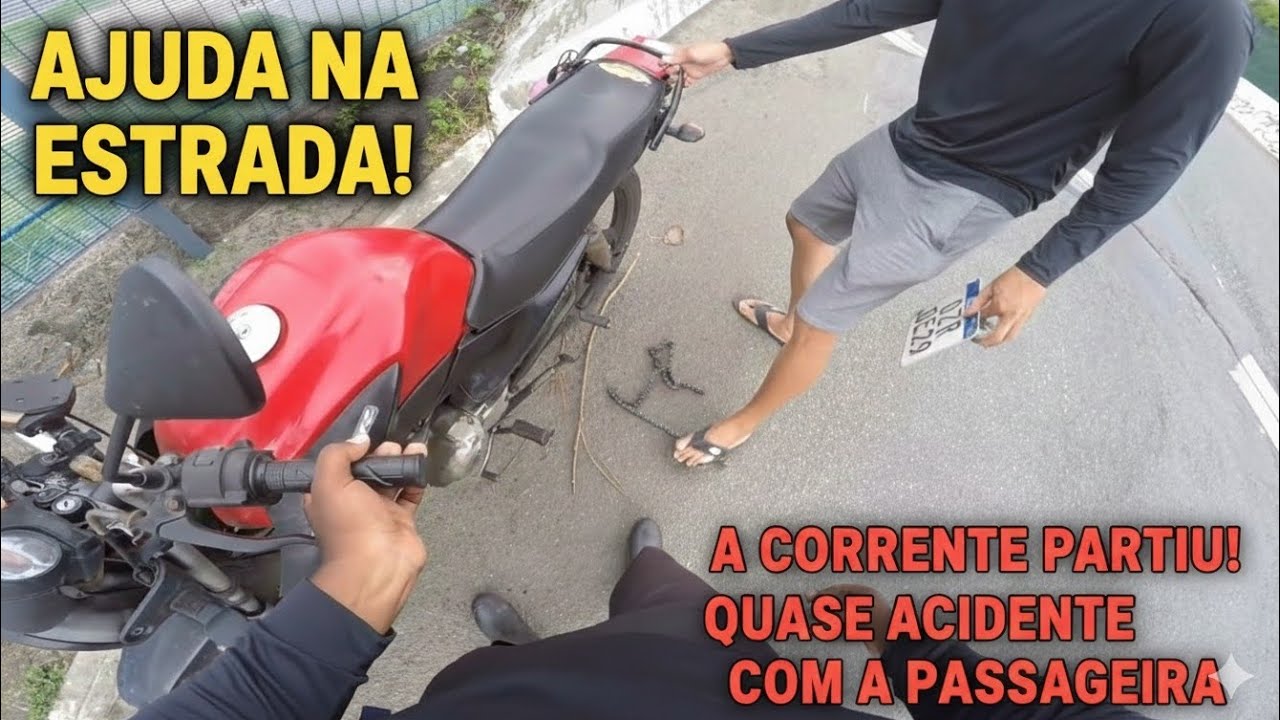 AJUDEI O MOTOCA QUE PARTIU A CORRENTE NA BR 324! | MOTOVLOG 
