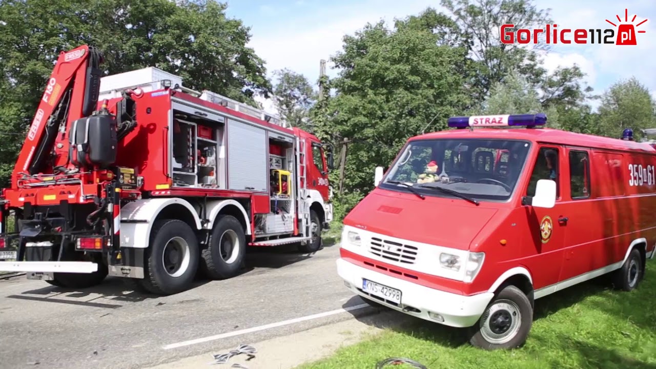 Trzy osoby nie żyją, czwarta walczy o życie! Wypadek Łęka (gmina Korzenna) 08 08 2018