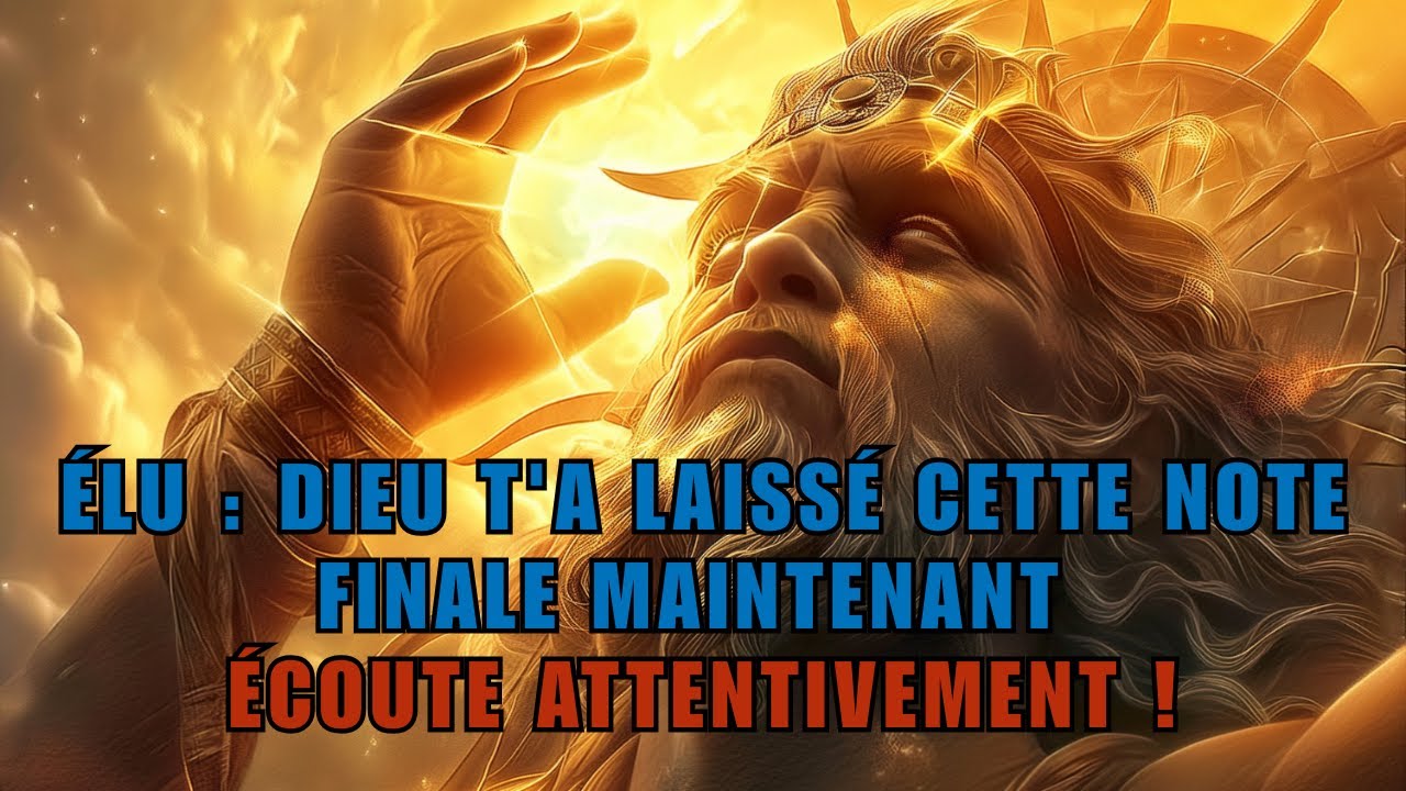 ÉLU : DIEU T'A LAISSÉ CETTE NOTE FINALE MAINTENANT — ÉCOUTE ATTENTIVEMENT !⚡🚨