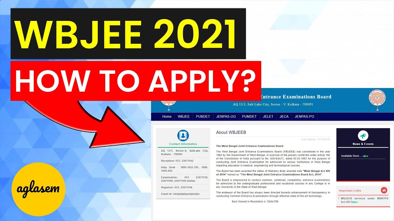 WBJEE 2021 Registration / Application Form Out | How To Apply @ wbjeeb.nic.in | WBJEE 2021