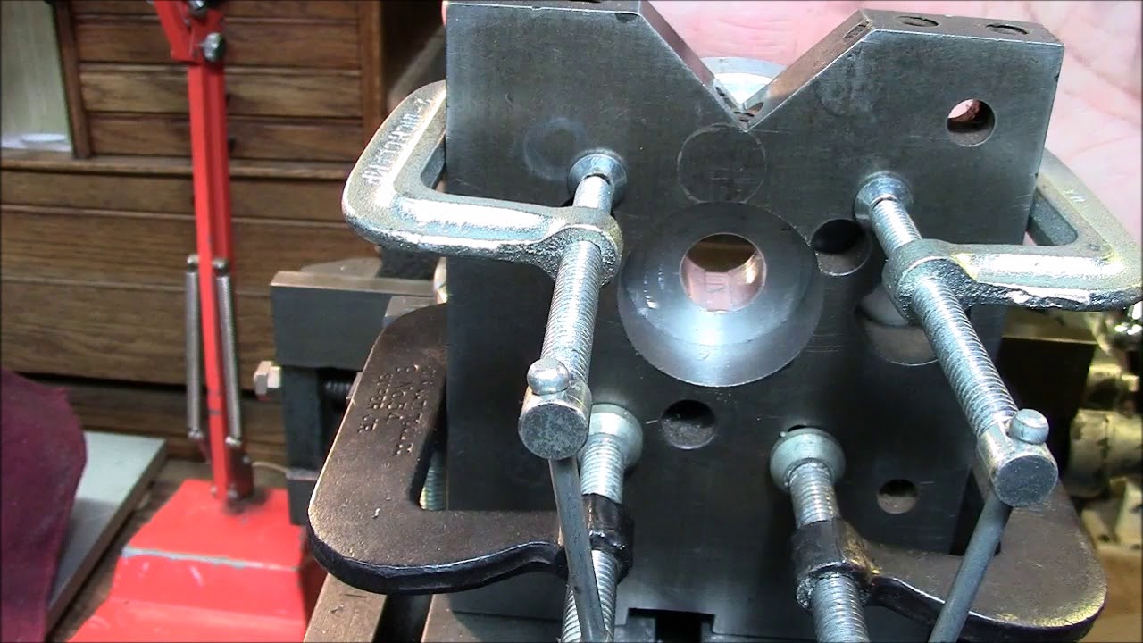 Internal broaching a keyway with an Atlas 7B Shaper