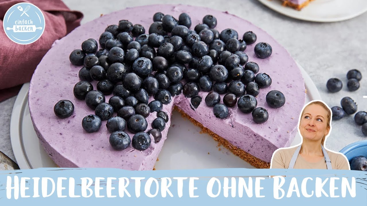 Heidelbeertorte ohne Backen 🍰 | No Bake Torte mit Blaubeeren 🫐 😍 | Einfach Backen