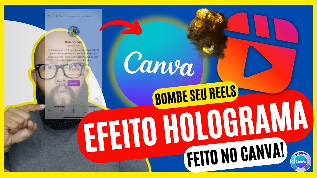 REELS NO CANVA? - COMO FAZER EFEITO HOLOGRAMA NO CANVA [INACREDITÁVEL]