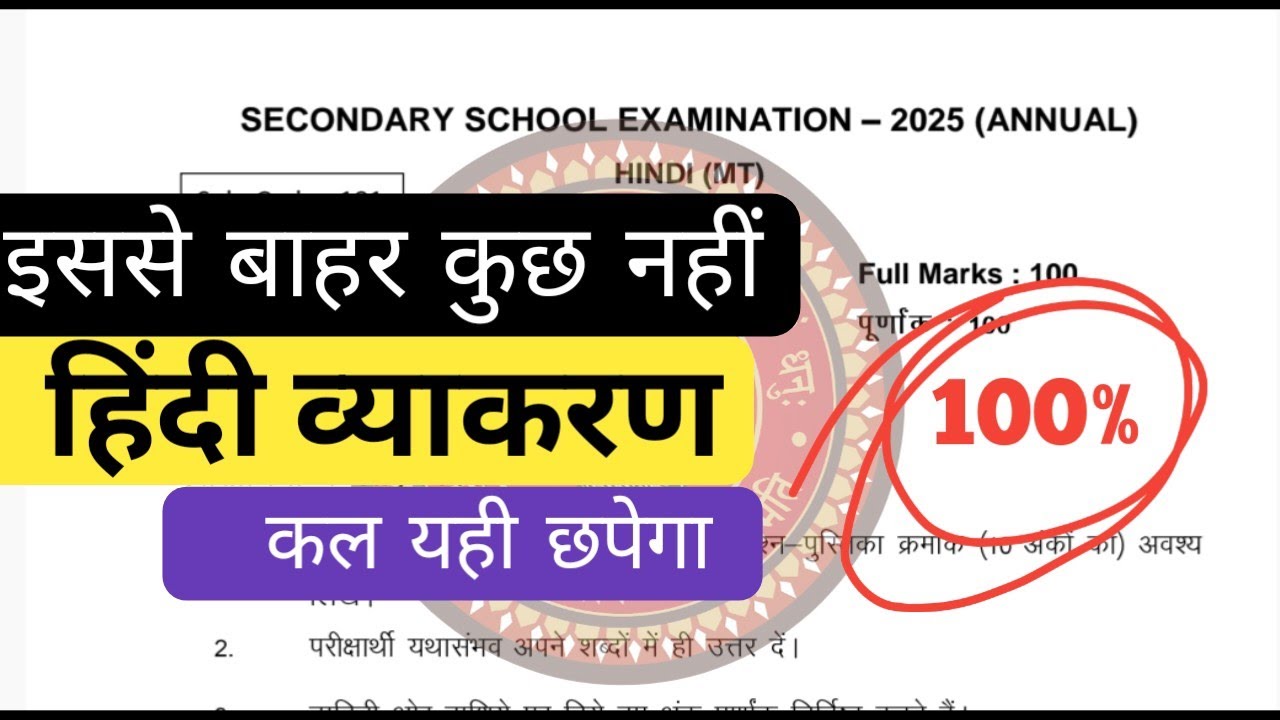17 फरवरी 2026 हिन्दी पेपर में क्या आएगा? | Class 10th Hindi Viral Question Paper 2026 | Bihar Board