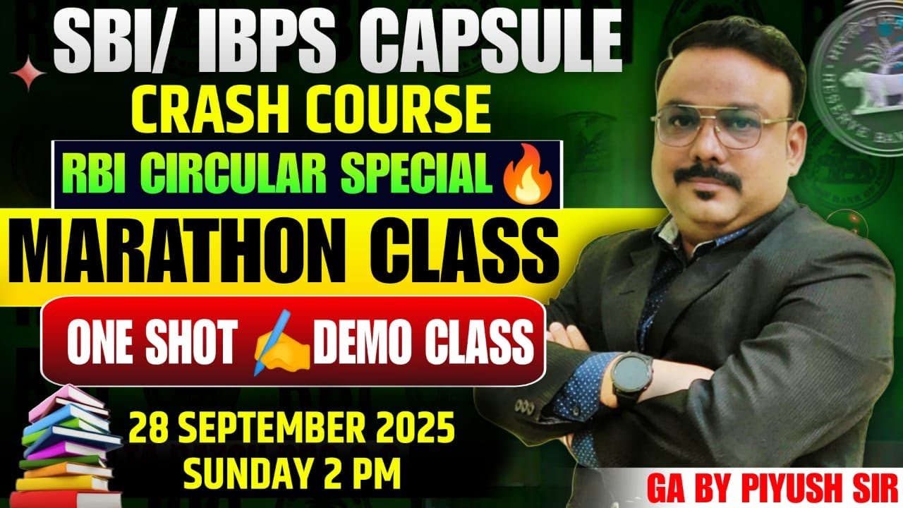 1st 🔥FREE 🥰DEMO CLASS OF GA CAPSULE | IBPS PO MAINS | SBI CLERK MAINS | LIC AAO | GA BY PIYUSH SIR 