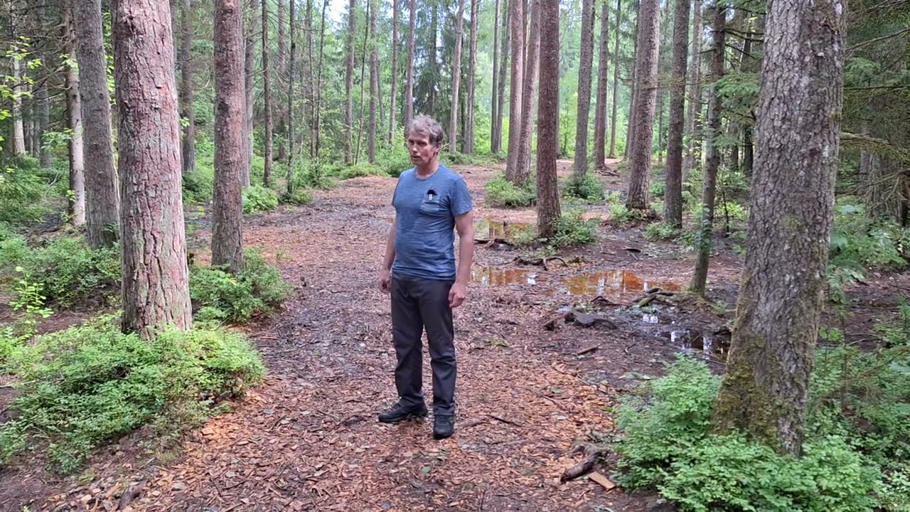 Andres Jaanus räägib Linnakumetsa discgolfi rajal selle spordi harrastamise sinna sobimatusest