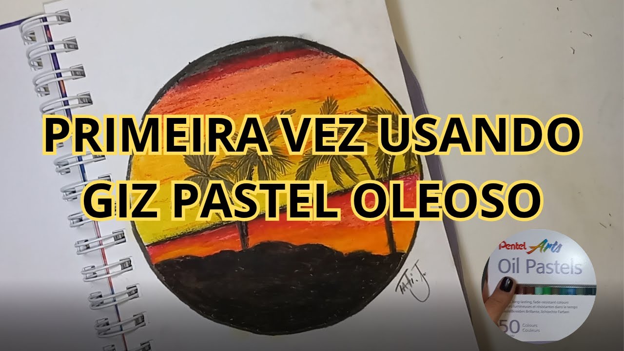 DESENHANDO PELA PRIMEIRA VEZ USANDO GIZ PASTEL OLEOSO | PINTE COMIGO | 