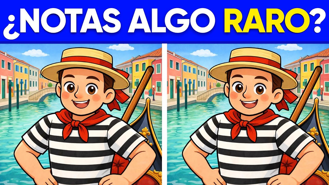 Ejercicio COGNITIVO de Observación 🌳👮 SPOT THE 3 DIFFERENCES 🧠🦊 MENTAL QUIZ