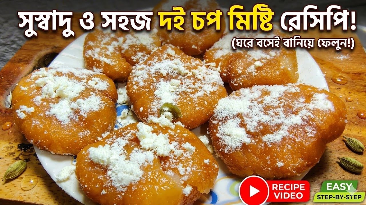 নতুন ধরনের ঘরোয়া রেসিপি হিসেবে এই দই চপ মিষ্টি রেসিপিটি বানিয়ে দেখুন | দই চপ মিষ্টি রেসিপি 