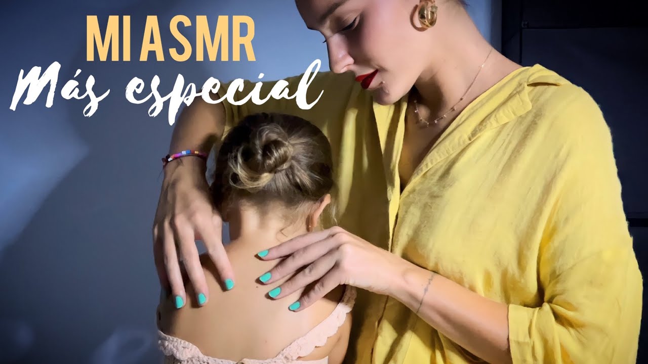 ASMR MASAJE REAL🩷 Mimos y atención personal en persona (se queda dormida) 😴