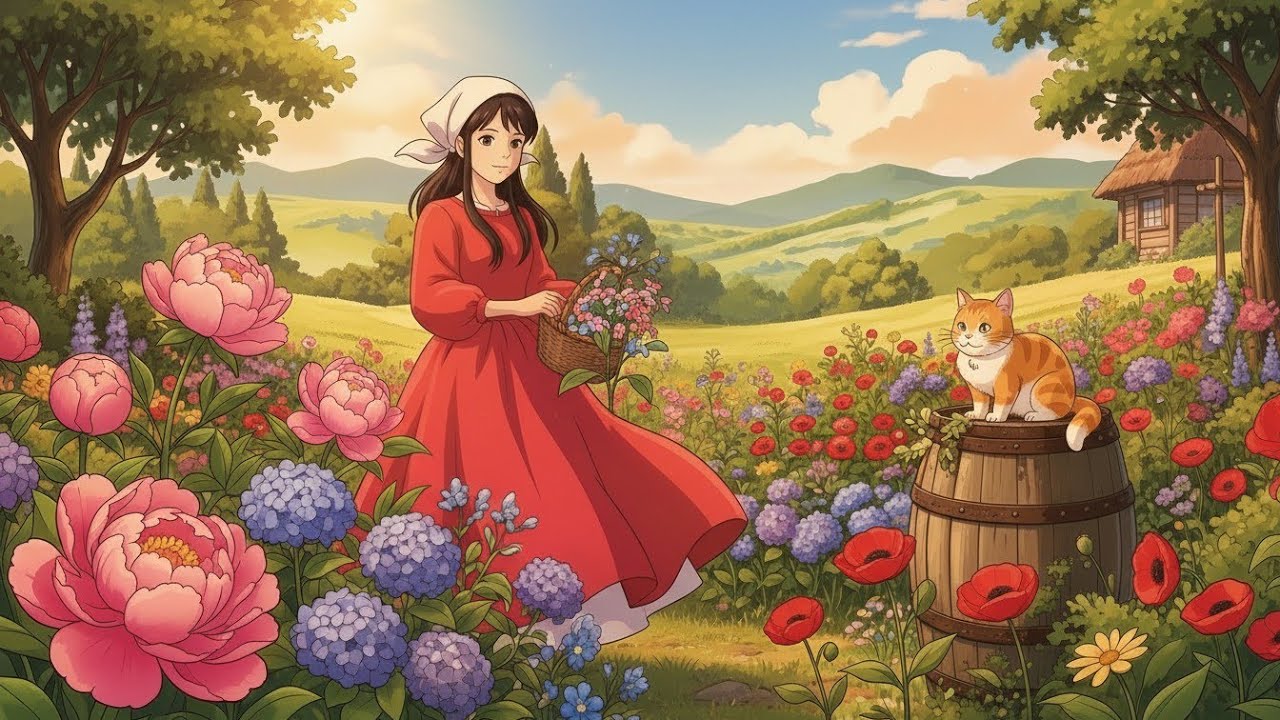 A Quiet Cottage Life 🍃 | Relaxing 2D Ghibli Style Cinematic
