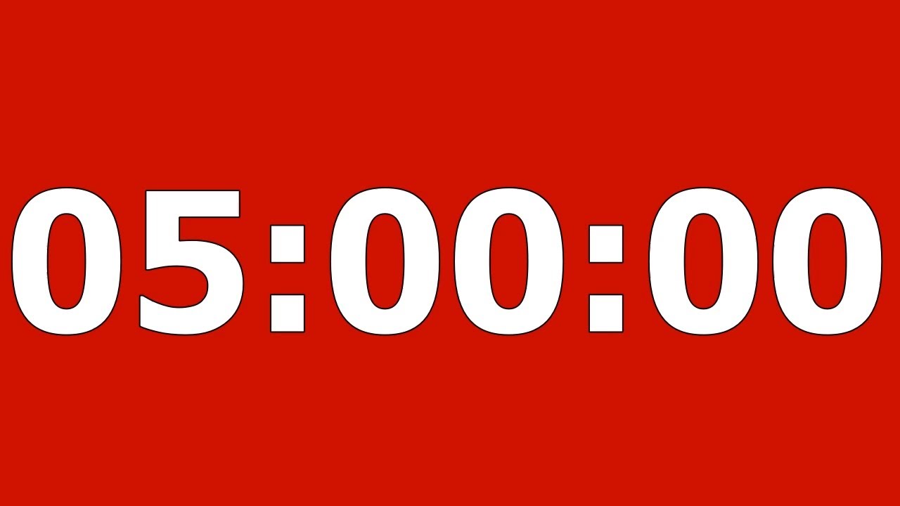5 hour dark red timer