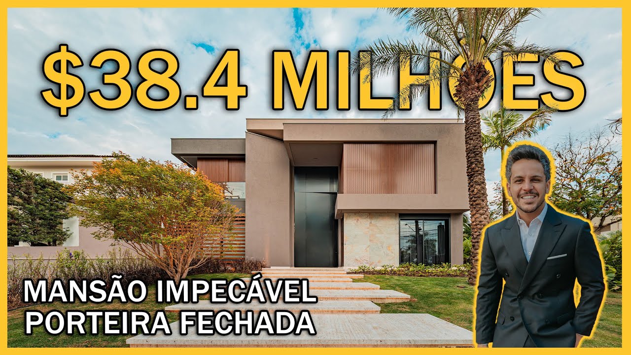 MANSÃO DE R$38.400.000,00 EM ALPHAVILLE - SP - UMA DAS CASAS MAIS LINDAS DO TAMBORÉ 
