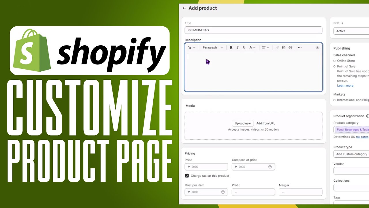 Shopify Product Listing Tutorial 2026 | How To Customize Shopify Product Page