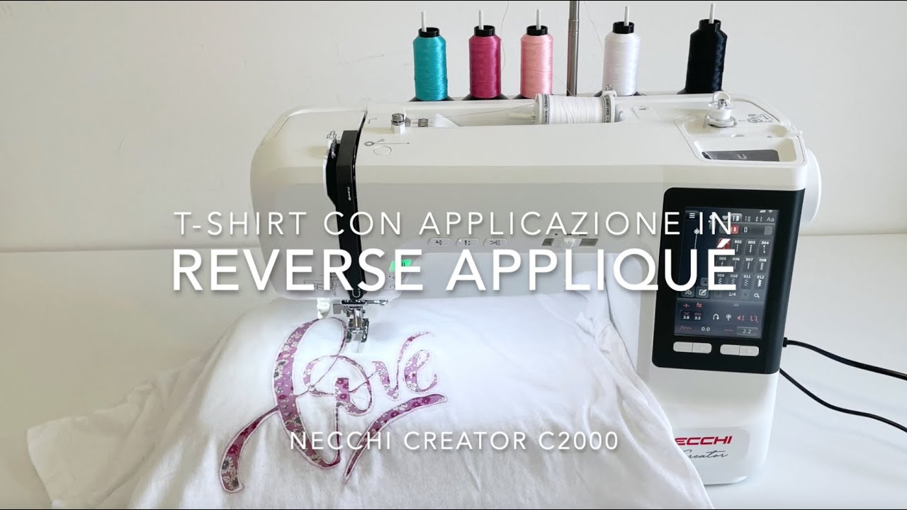 T-shirt con applicazione in Reverse Appliqué | Necchi Creator C2000