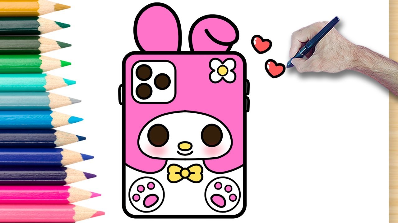 Как Нарисовать My Melody Sanrio в Формате iPhone Шаг за Шагом