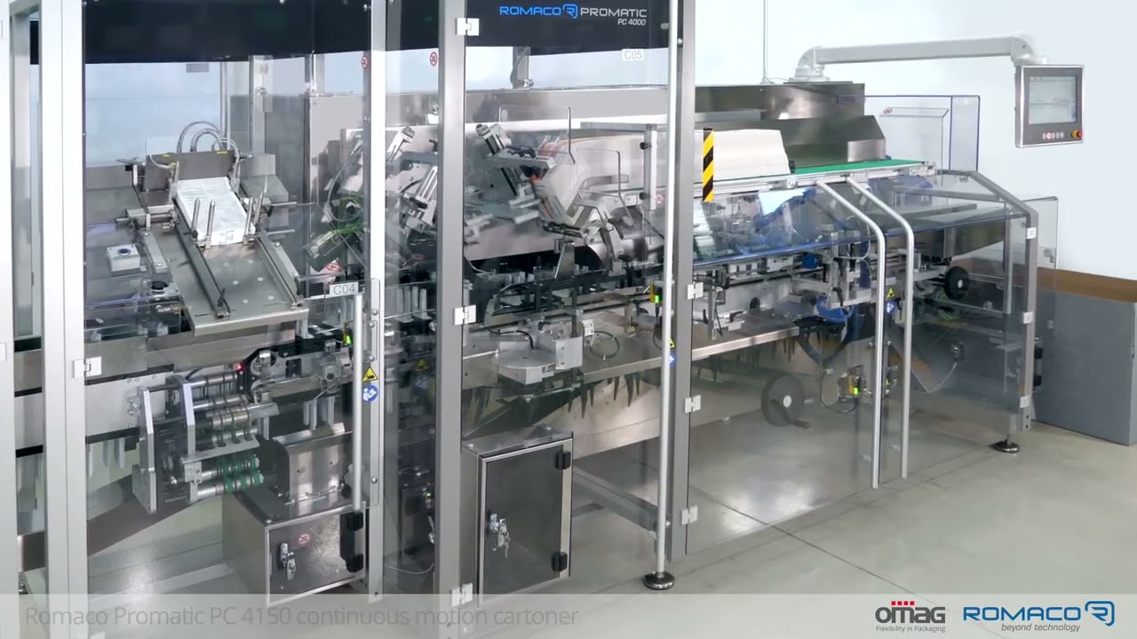 Sachet complete packaging line Omag Romaco