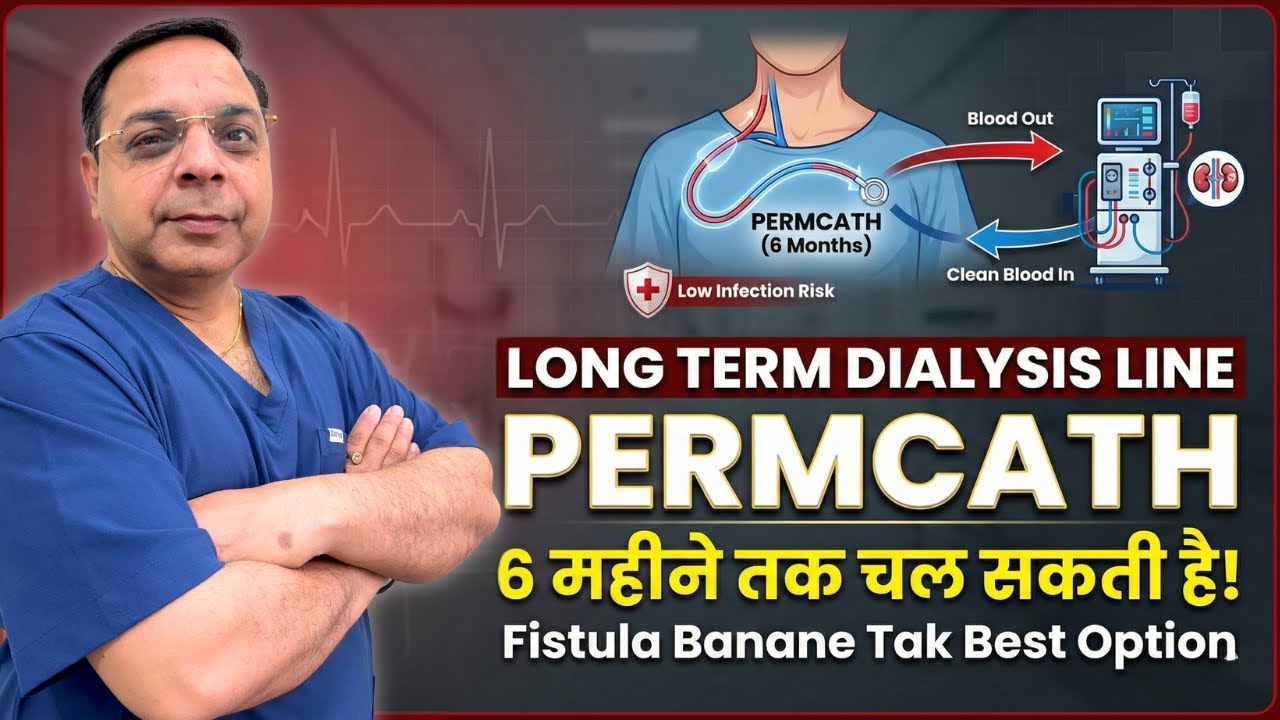 Permcath Kya Hota Hai? | Long-Term Dialysis Line (6 Months) | AV Fistula Banane Tak Best Option