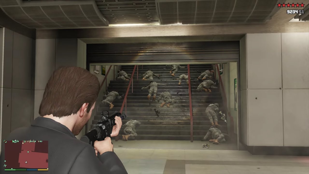 GTA 5 - Vagos Port Hideout Shootout + Ten Star Escape