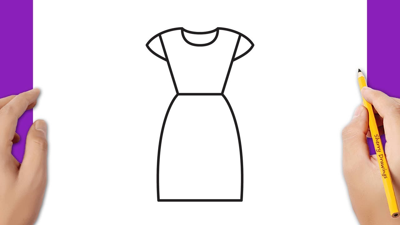 How to draw a dress