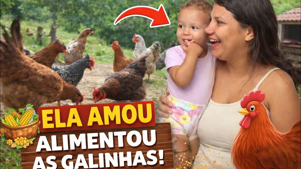 Nosso dia no sítio + Yarin alimentou as galinhas  🐓 🐓😍🥹🌳