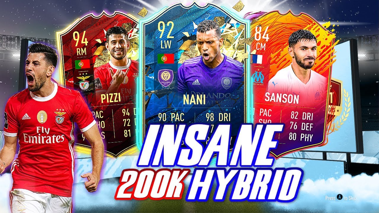 BEST 200K SQUAD BUILDER FIFA 20 w/ TOTS NANI!!! | FIFA 20 200K FUT CHAMPS TEAM