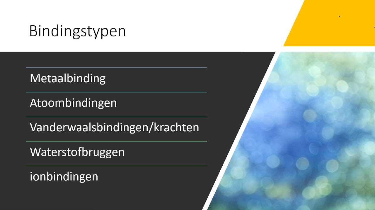 Bindingstypen - Havo (bovenbouw)