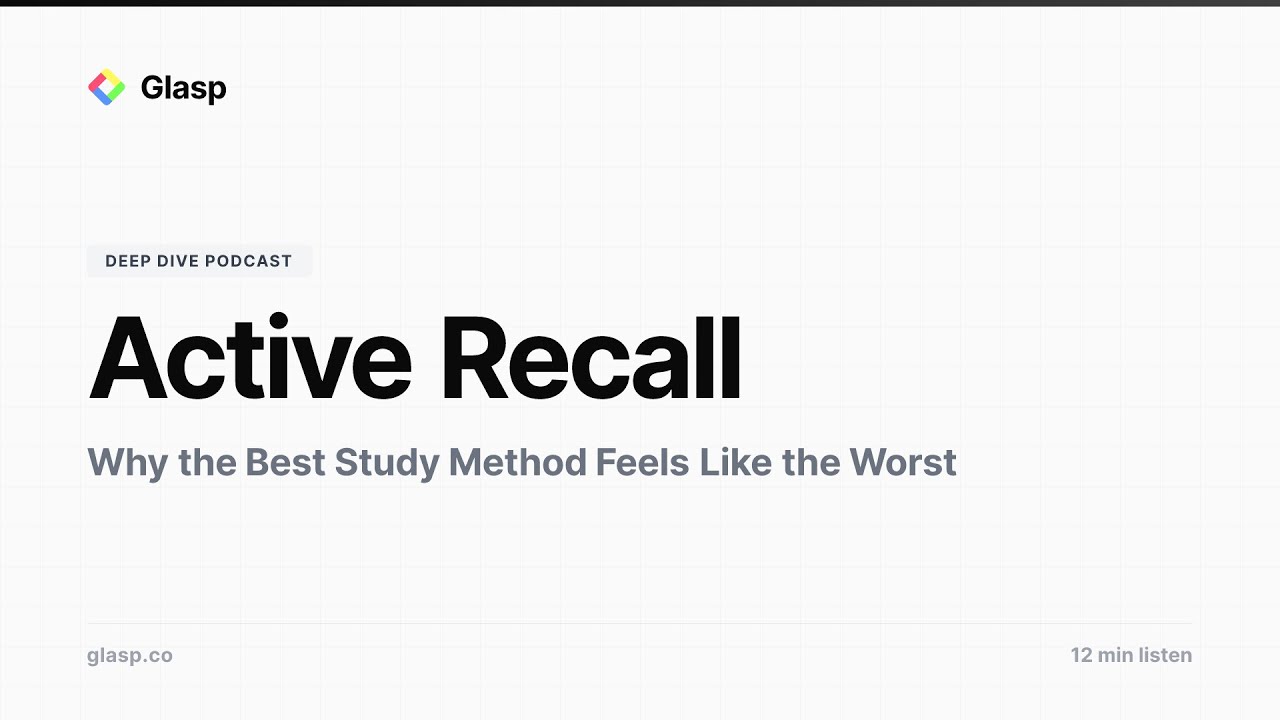 Active Recall: Why the Best Study Method Feels Like the Worst