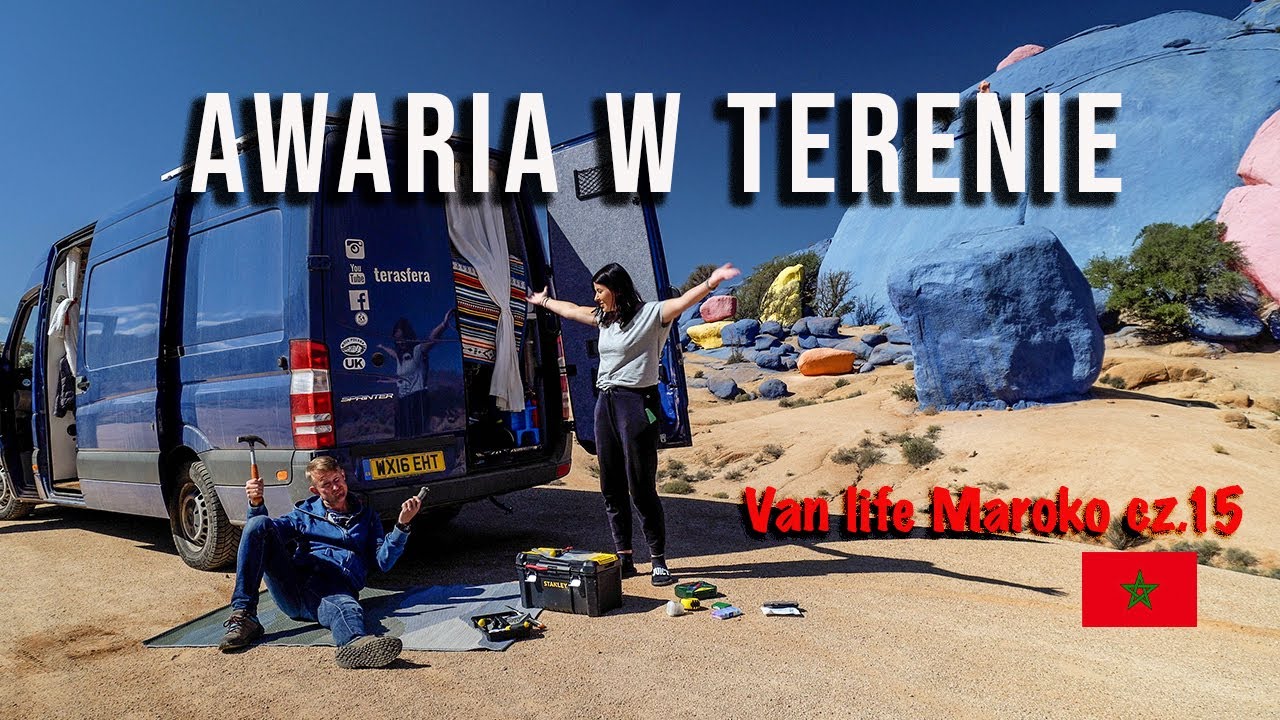 Awaria kampera w terenie❗️Wyciek wody❗️Tafraout | Vanlife Maroko #137