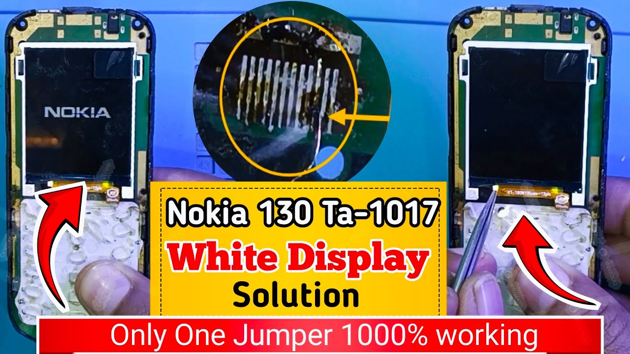 Nokia 130 Ta-1017 white display Solution || Nokia Ta-1017 blank display Problem Fix!