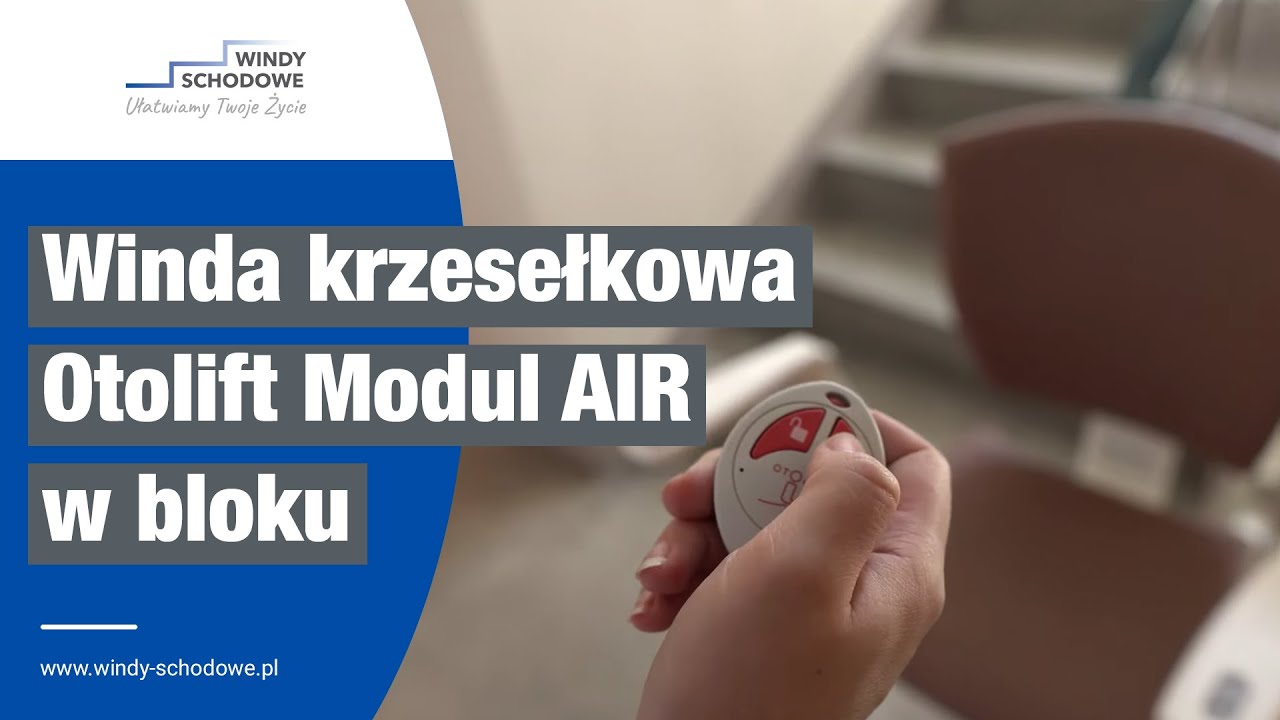 KRZESŁO SCHODOWE W BLOKU | WINDA DLA SENIORA OTOLIFT MODUL AIR