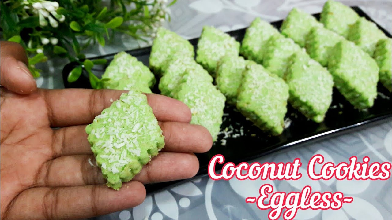 Eggless Coconut Cookies | Resepi Biskut Kelapa Sedap Sukatan Cawan| தேங்காய் பூ பிஸ்கட் |How to Make