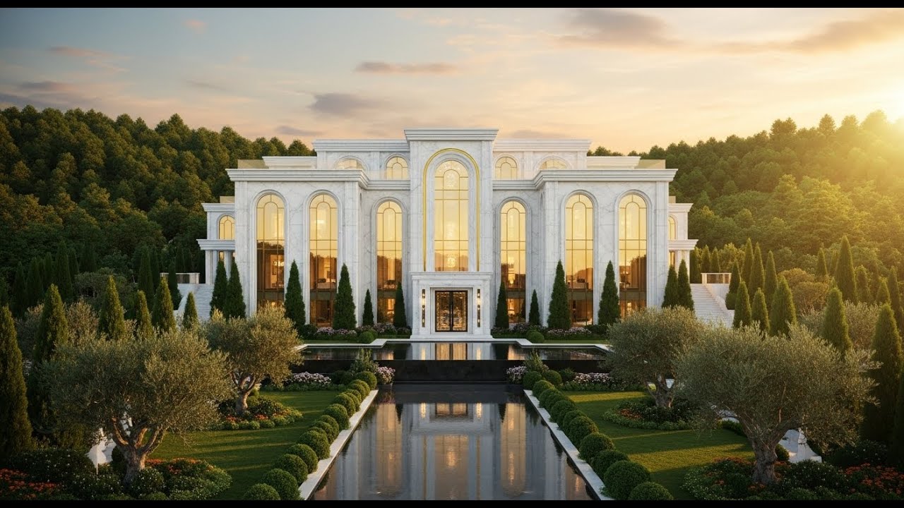 Luxury Mansion Ambience 4K | Relaxing Dream House Tour