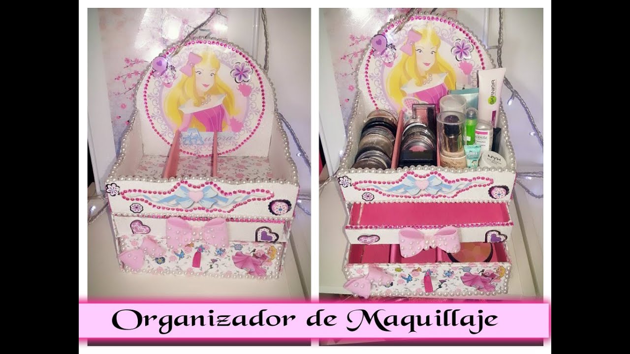DIY ORGANIZADOR DE MAQUILLAJE CON CARTON RECICLADO