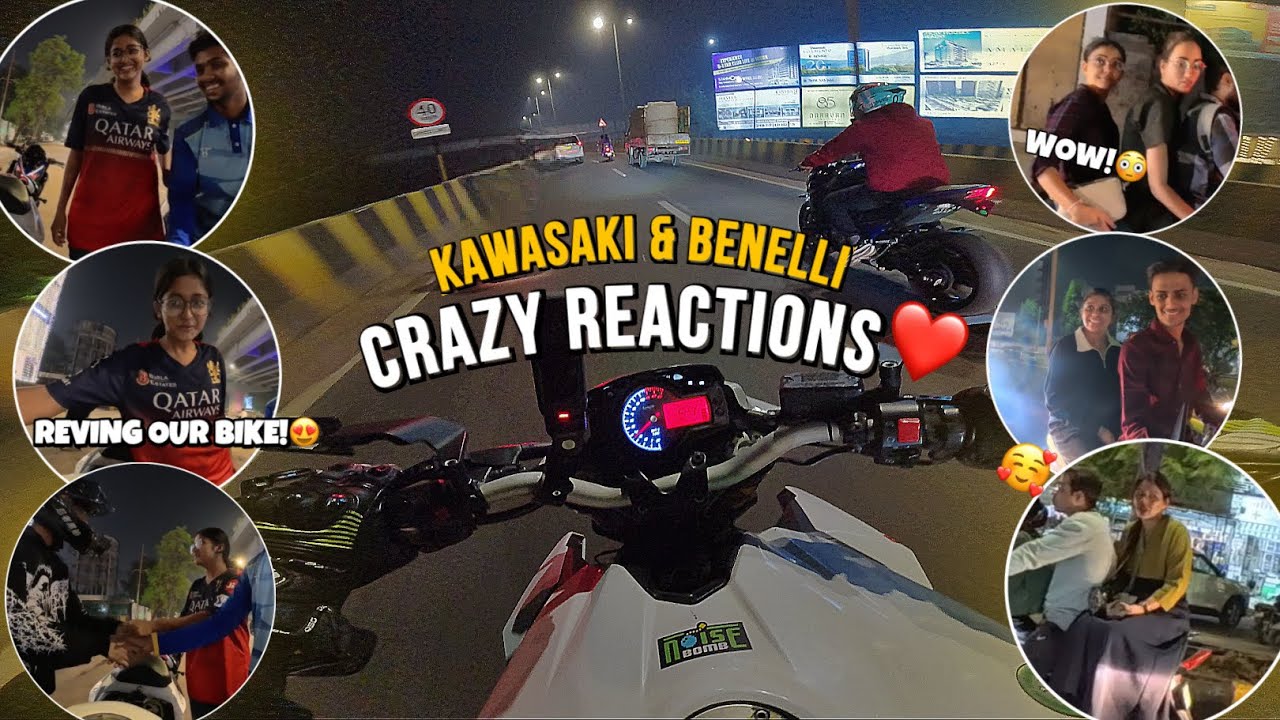 Riding Loudest Superbikes in City😍| Reactions On Benelli 600i & Z800💖#benelli #superbikes #reaction 