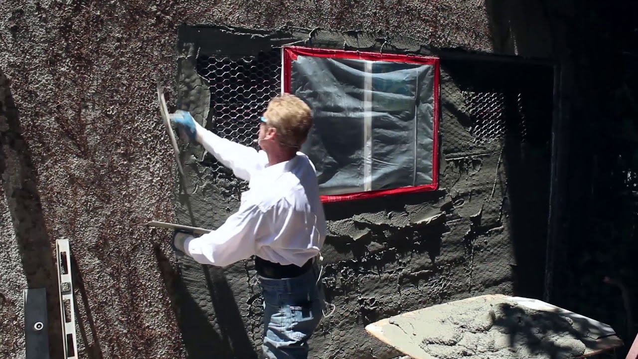 Apply stucco really thick