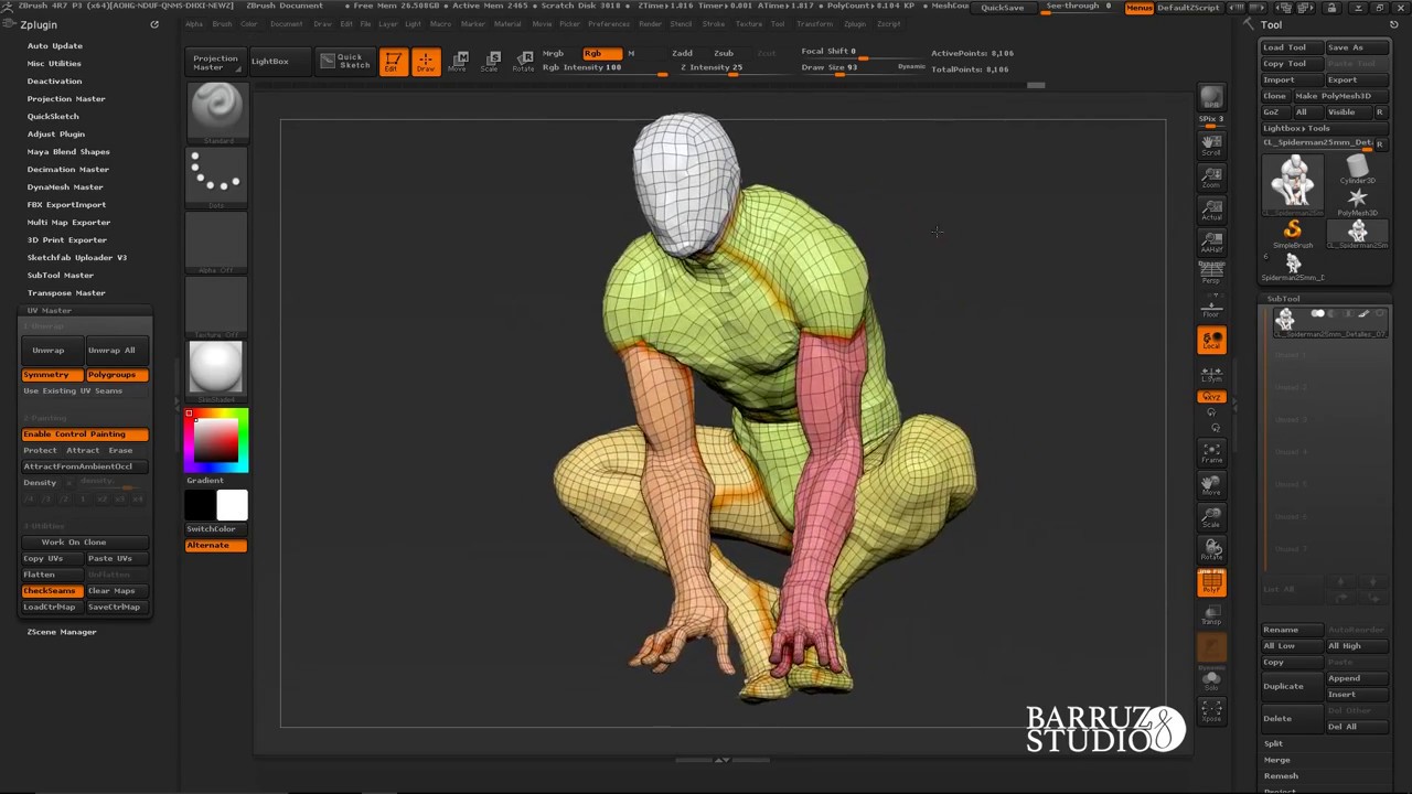 Cómo crear UVs rápidamente con ZBrush