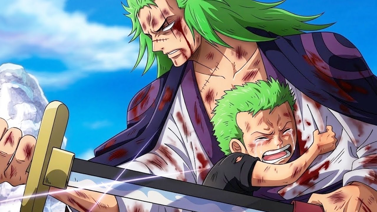 Zoro Descubre cómo Murió su padre y Hereda su Espada - One Piece