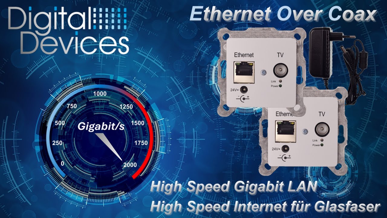 Ethernet over Coax Unterputzdose - High-Speed Internet, Gigabit LAN & TV – Teil 1: Aufbau & Setup