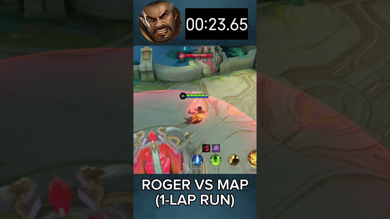 Roger Vs Map (1 Lap Run) #mobilelegends #mlbb #choubestmoment #viral