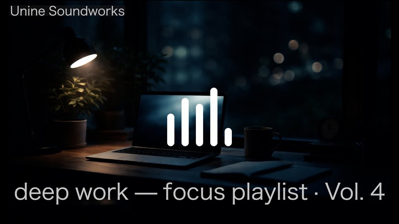deep work — focus playlist · Vol. 4 (no vocals, low brightness)