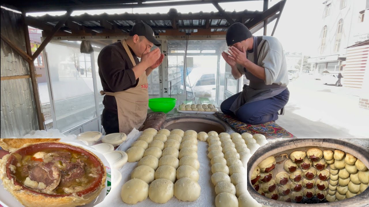 легендарная коса Самса в Андижане самые вкусные| уличная еда в Узбекистане