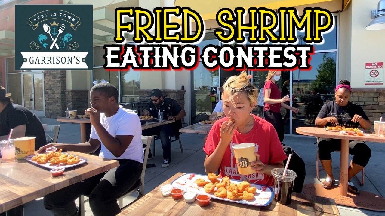 FRIED SHRIMP EATING CONTEST in BAKERSFIELD, CA!!! Garrison's Seafood Express #RainaisCrazy